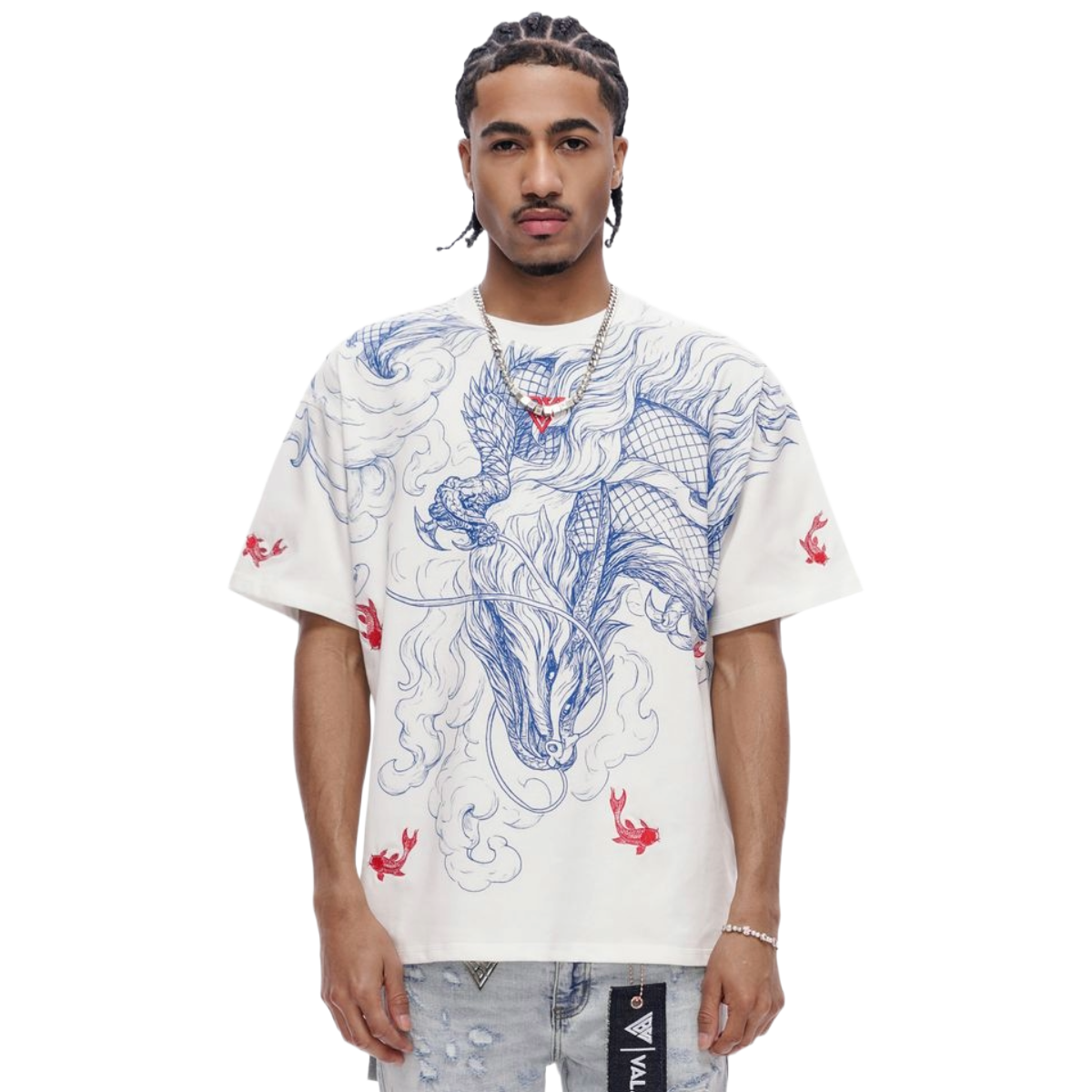 VALABASAS "MYTHIC FLOW" SS TEE (WHT)