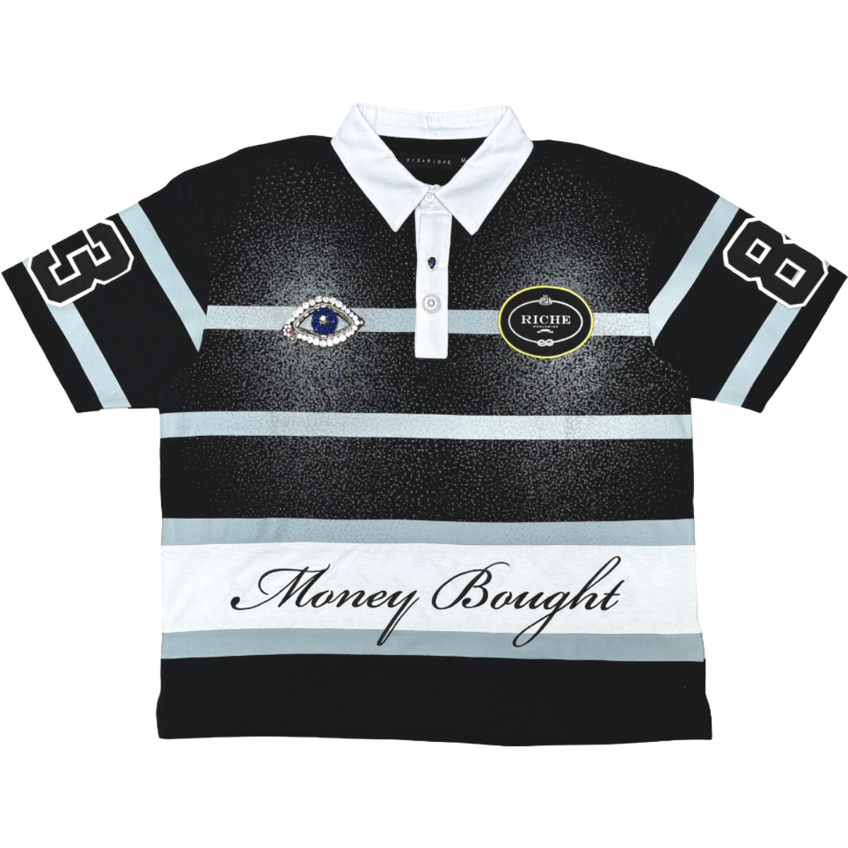 VR "LOGO RUGBY" SS POLO (BLK)