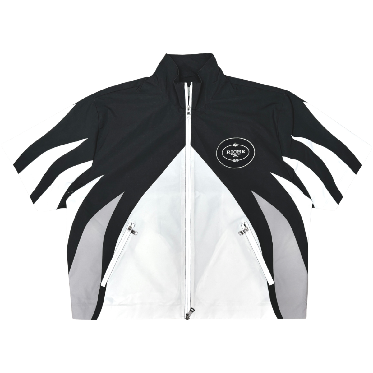 VR "AEON" SS ZIP-UP JACKET (BLK/WHT)