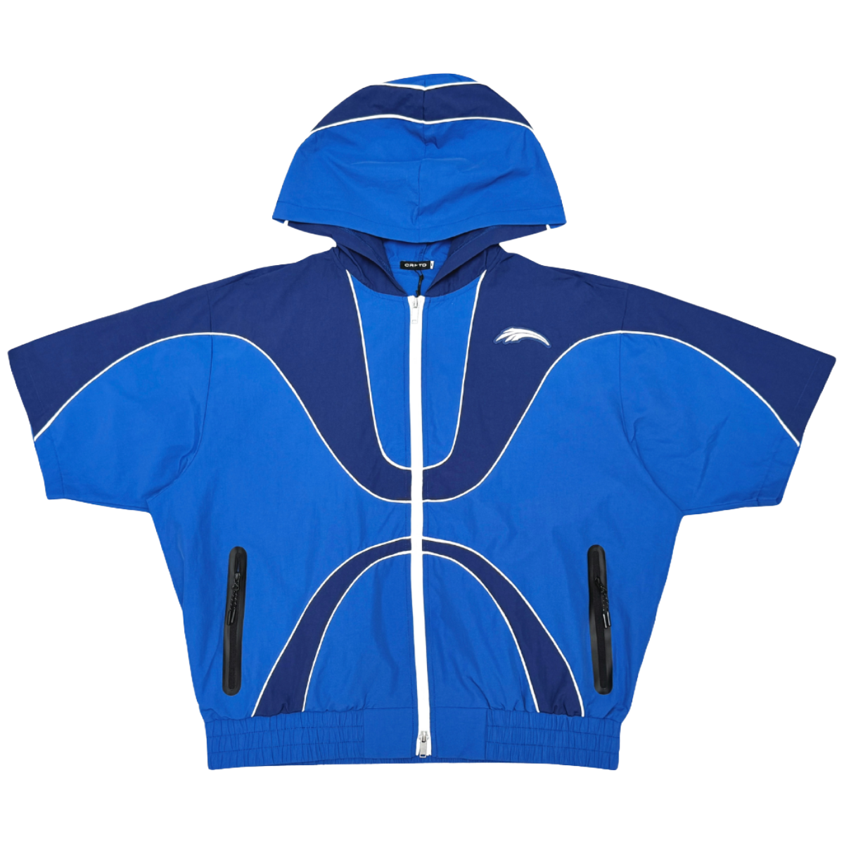 CRAFTED 'FASHION' NYLON SS HOODIE (BLUE)
