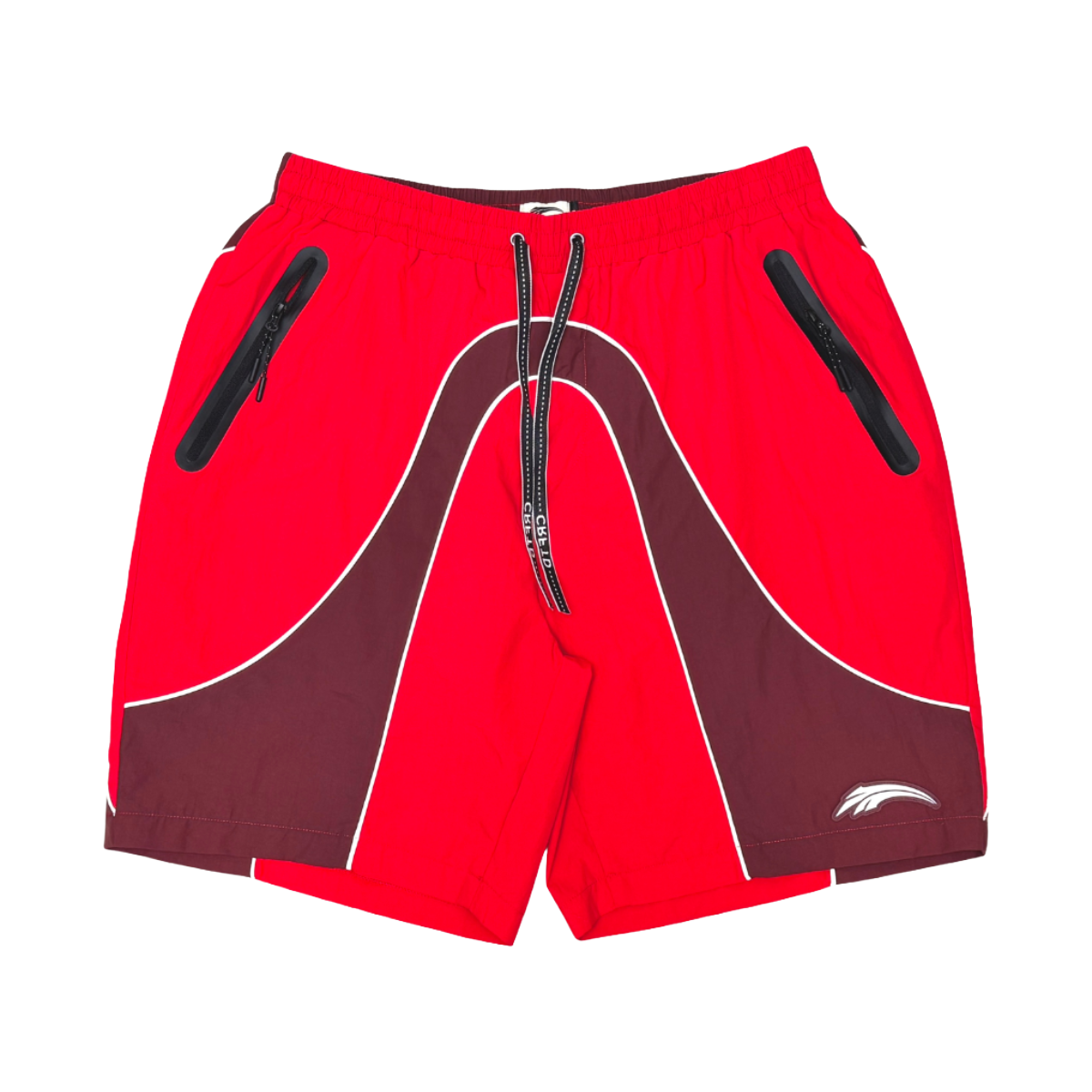 CRAFTED 'FASHION' NYLON SHORTS (RED)