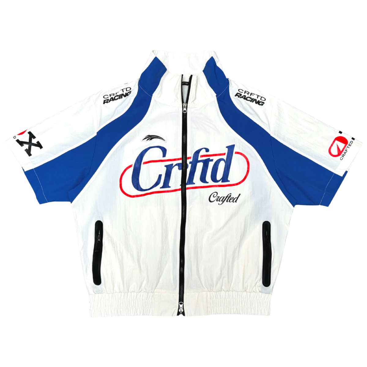 CRAFTED 'GRAND PRIX' SS ZIP-UP (WHT)