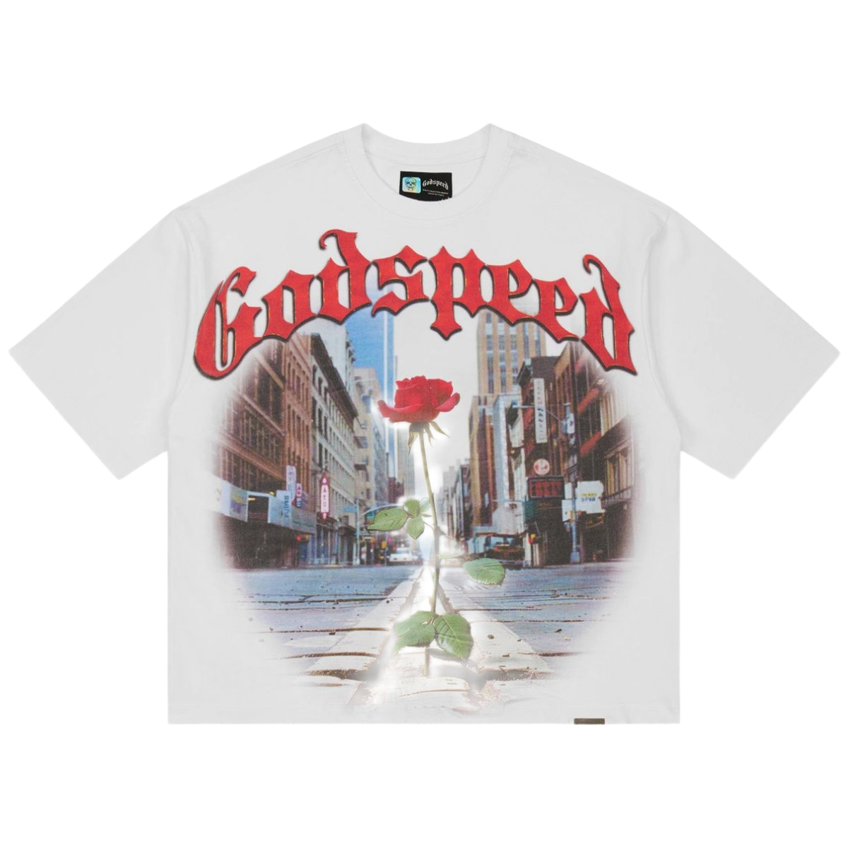 GODSPEED 'CONCRETE ROSE' SS TEE (WHT)