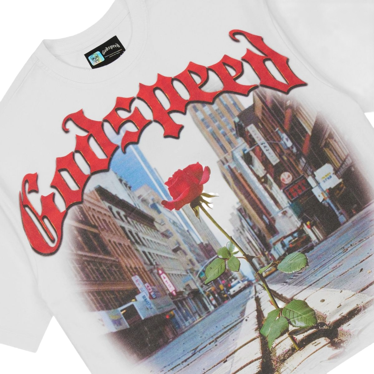 GODSPEED 'CONCRETE ROSE' SS TEE (WHT)