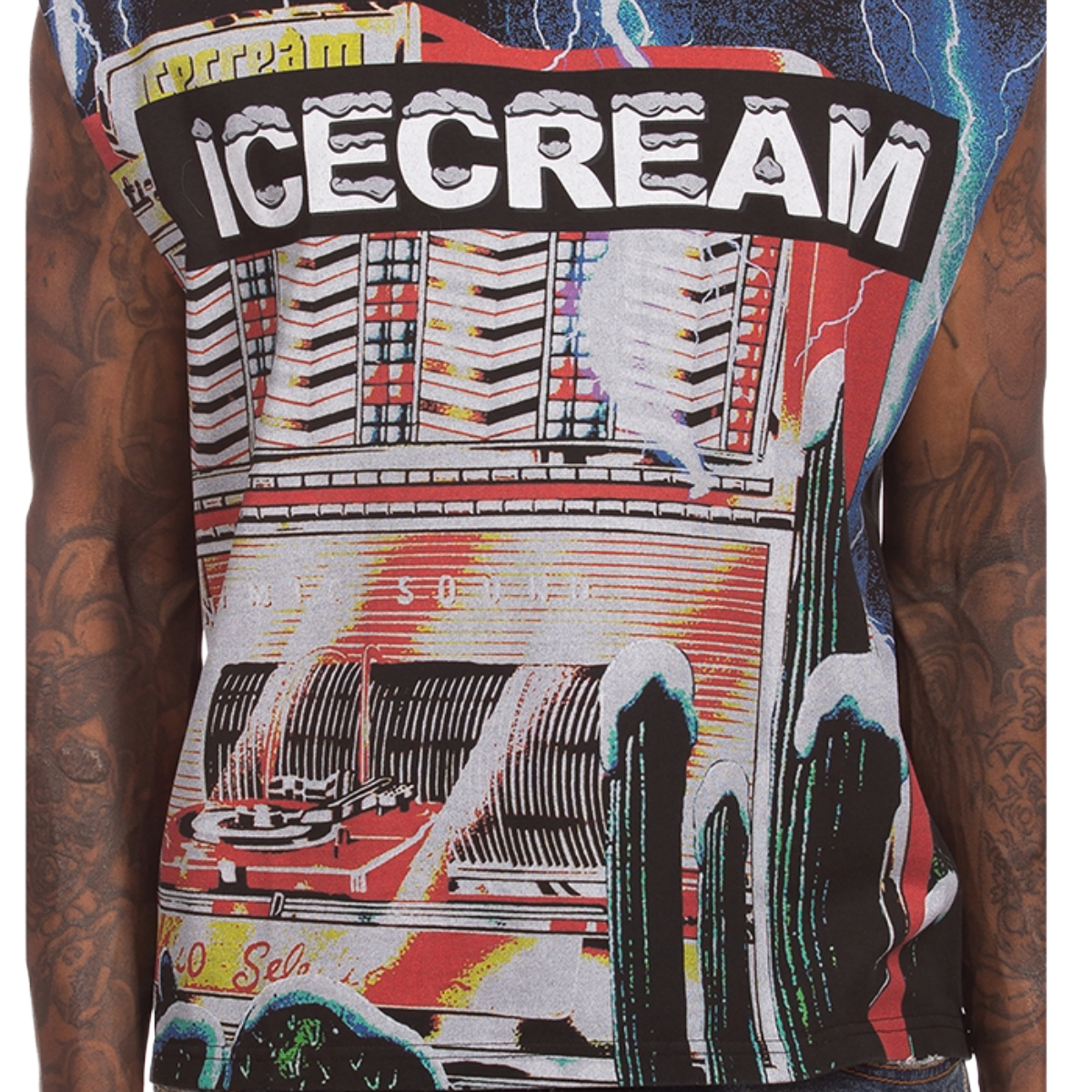 IC 'CHERRY BOMB' SLEEVELESS TANK (BLK)