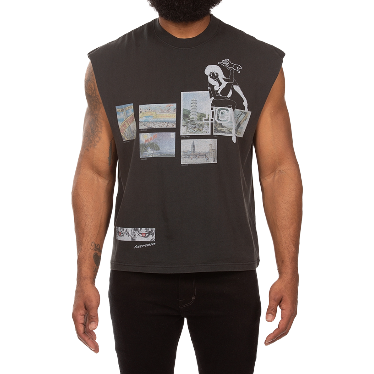 IC 'GELATO' SLEEVELESS TANK (BLK)