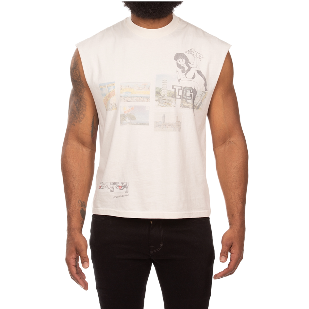IC 'GELATO' SLEEVELESS TANK (WHT)