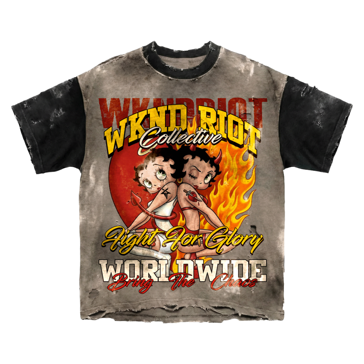 WR 'RIOT COLLECTIVE' SS TEE (BRWN)