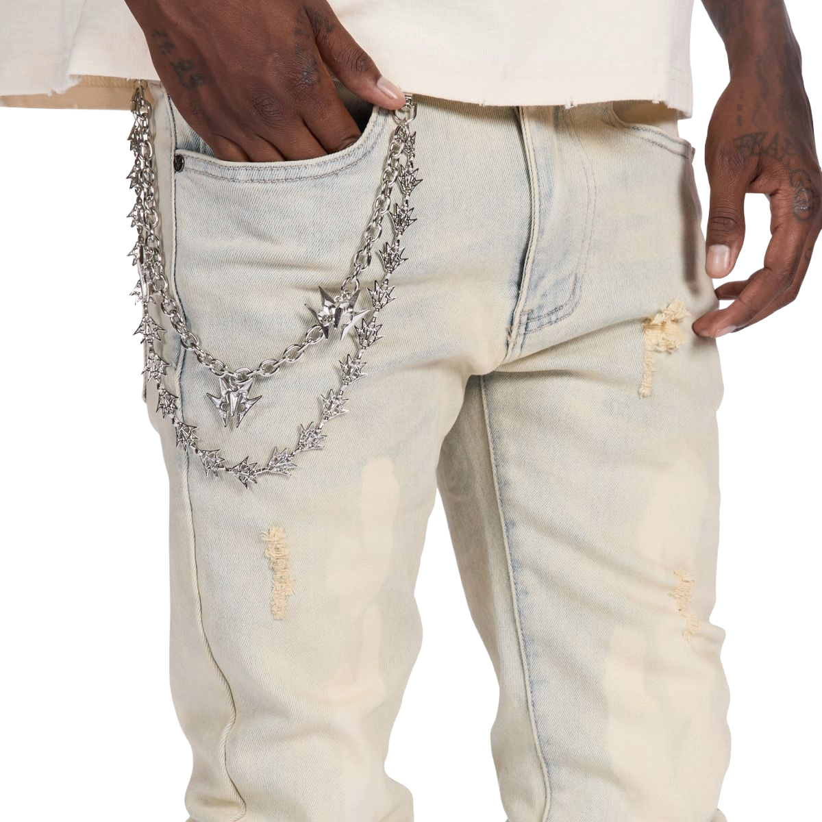 MELEE 'TOPEKA' LIGHT STONE DENIM