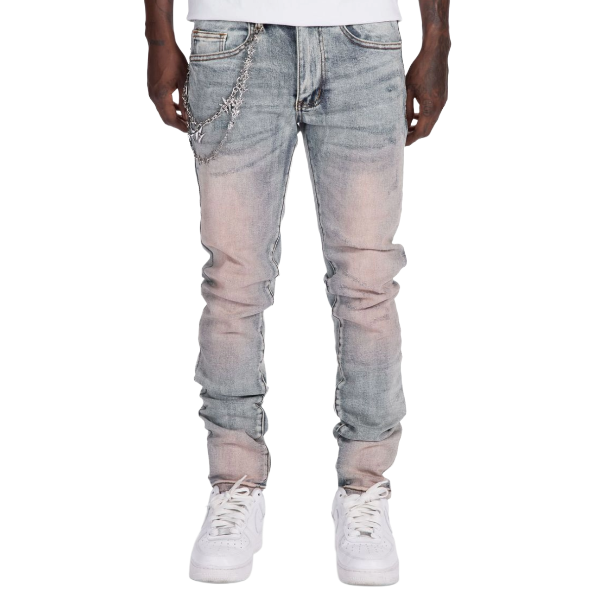 MELEE 'TOKYO' PINK STONE DENIM