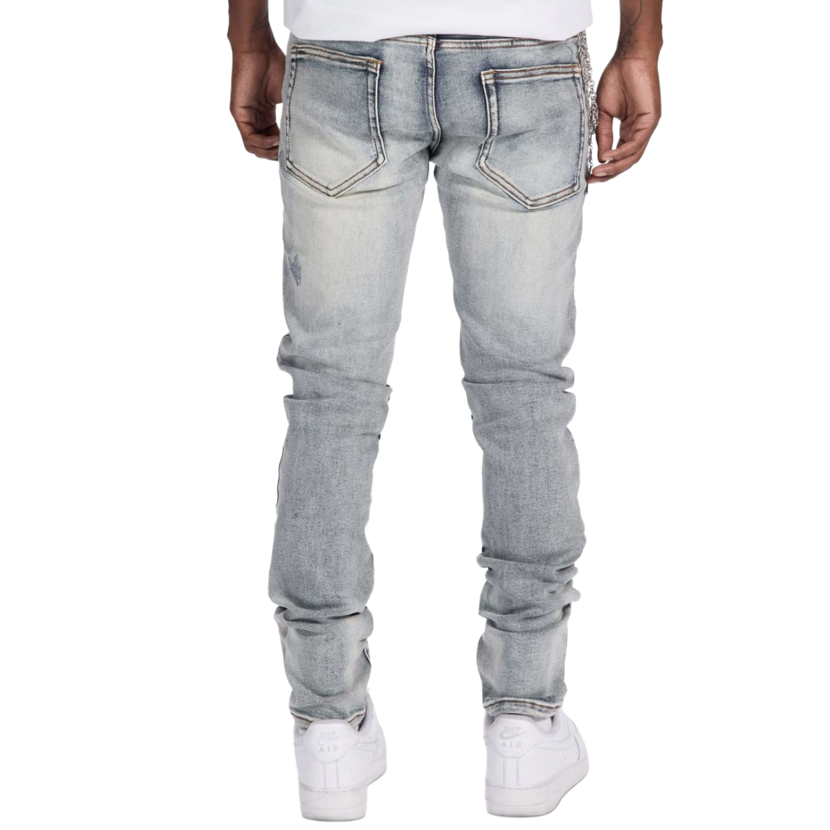 MELEE 'TOKYO' PINK STONE DENIM