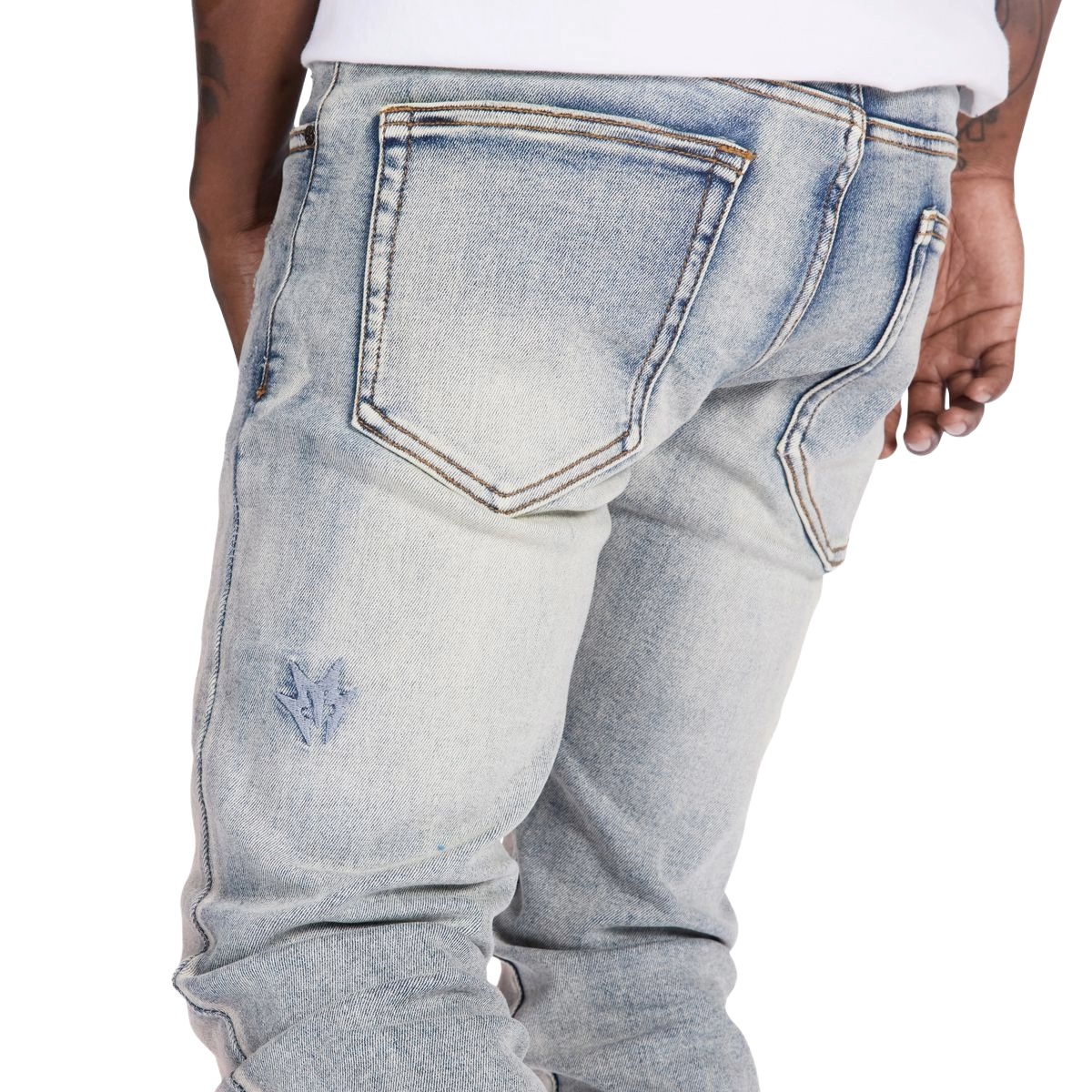 MELEE 'TOKYO' PINK STONE DENIM