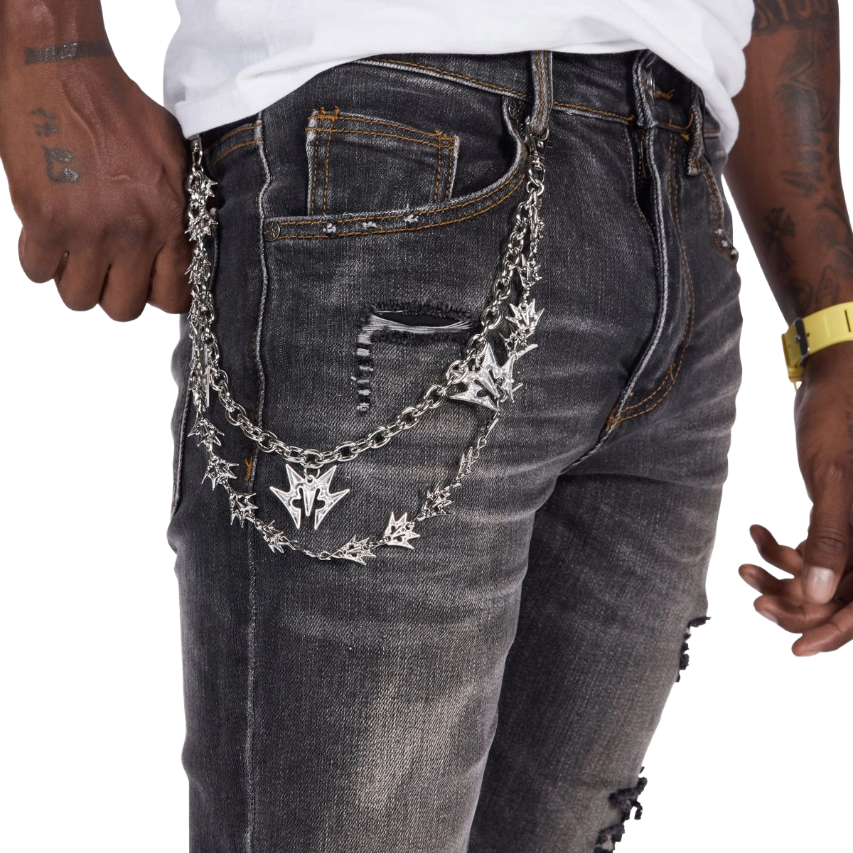 MELEE 'YOSEMITE' CHARCOAL WASH DENIM