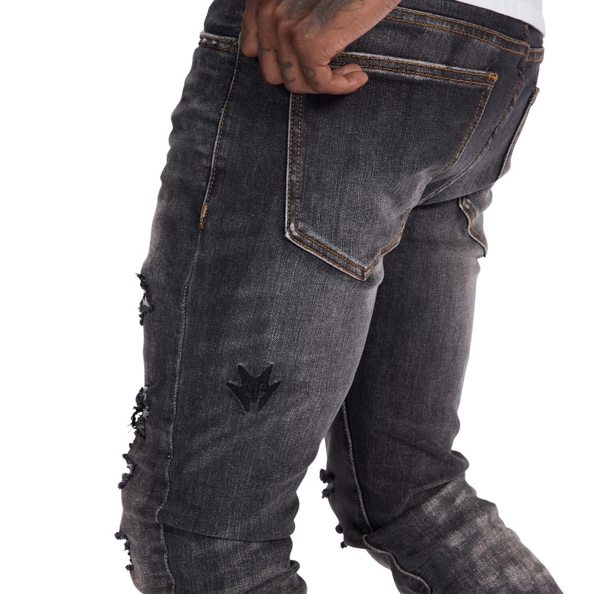 MELEE 'YOSEMITE' CHARCOAL WASH DENIM