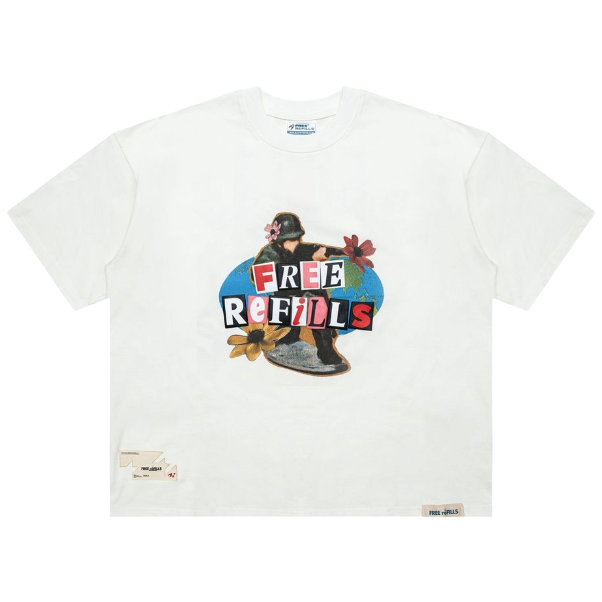 FR 'PEACE' SS TEE (OFF-WHT)