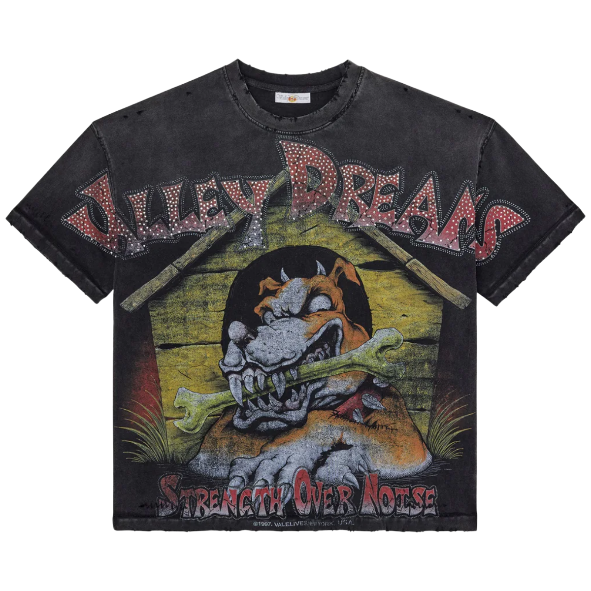 VALE 'DOGHOUSE BLING' SS TEE (BLK)