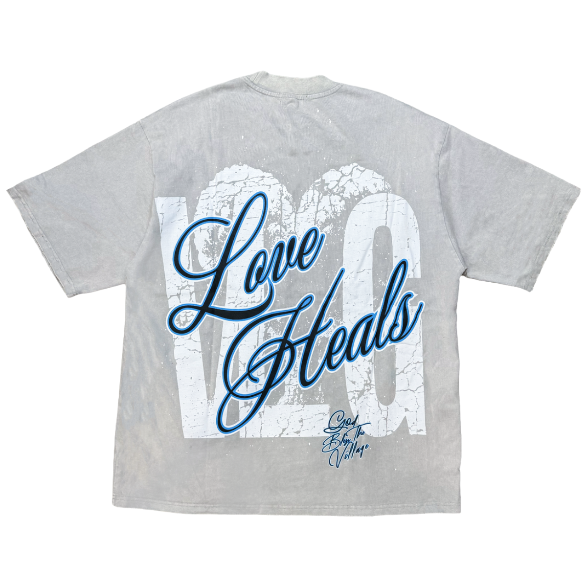 VILLAGE 'WAR DESTROYS' SS TEE (GREY)