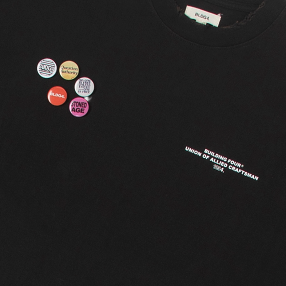 BLDG4 'PIZA' SS TEE (BLK)