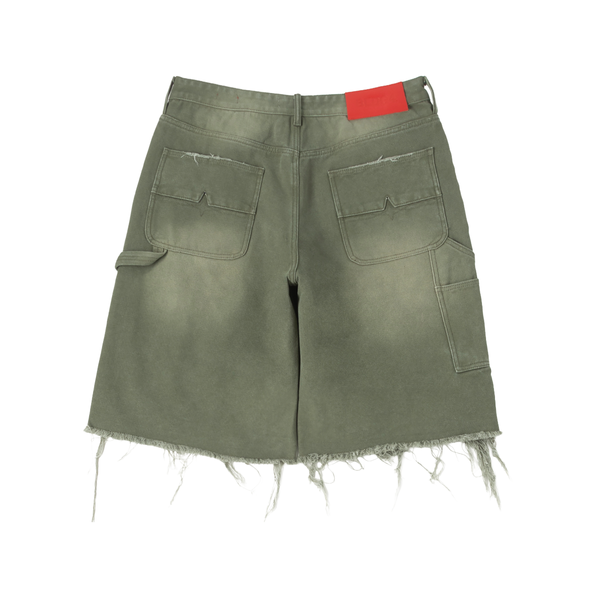 BLDG4 'CHRYSLER' DENIM SHORTS (OLIVE)