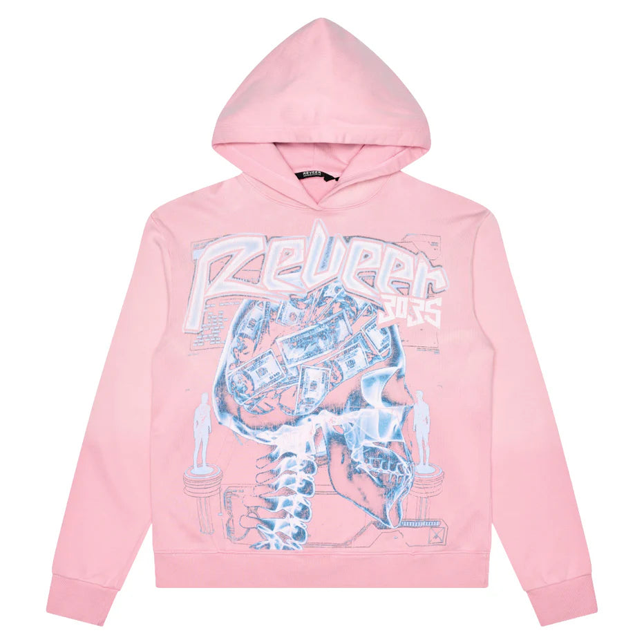 RVR "CASHED OUT" PINK WASH HOODIE