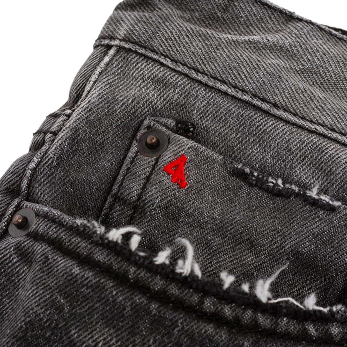 BLDG4 PINK BOY BLACK DENIM SHORTS