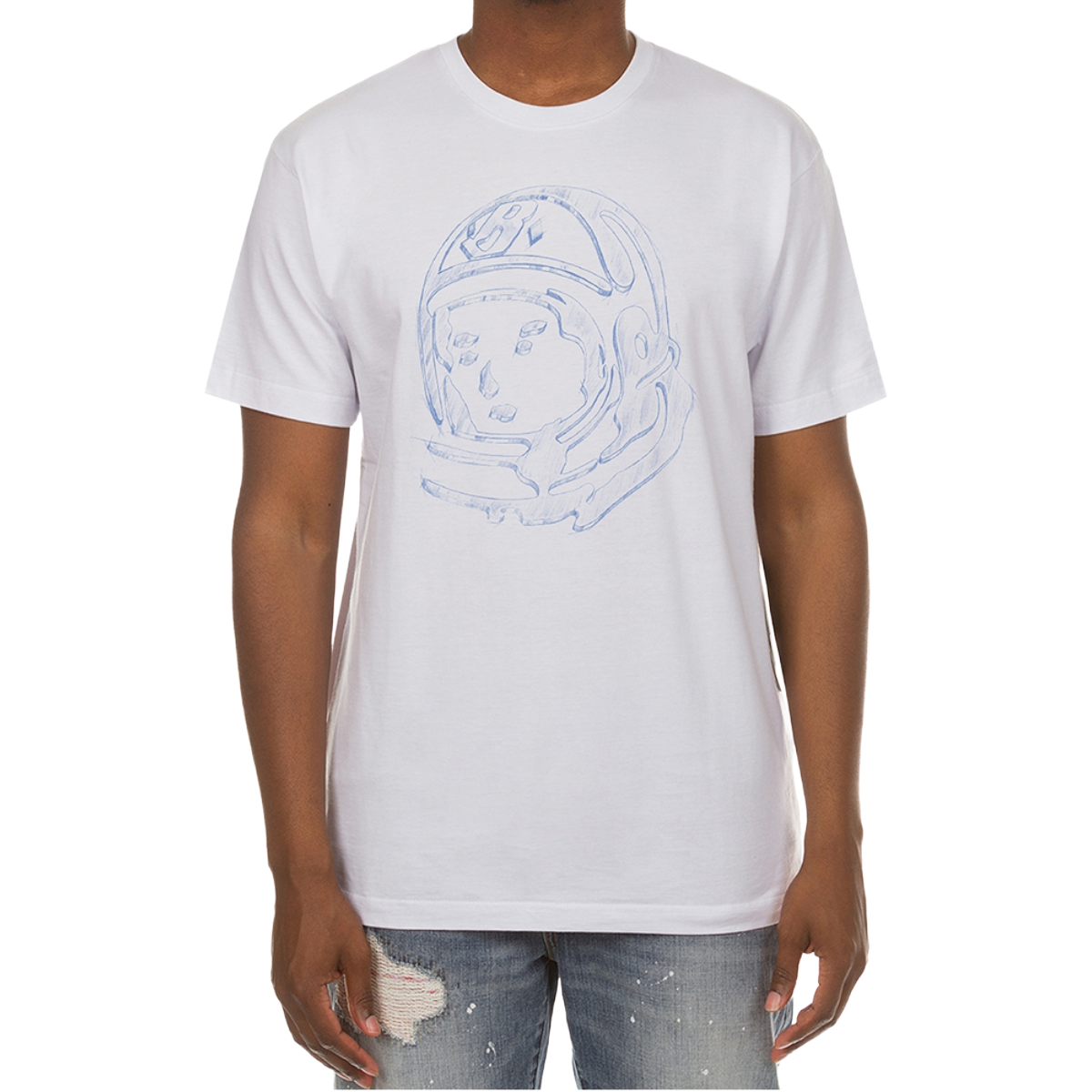 BB HELMET SKETCH SS TEE (WHITE)