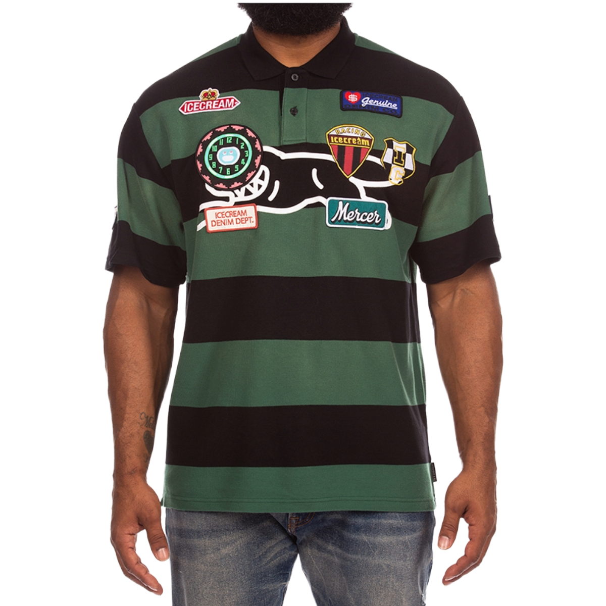 IC 'TAMARIND' SS POLO (BLK/GRN)