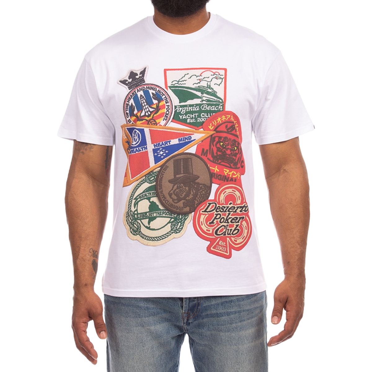 BB 'PATCHES' SS TEE (WHT)