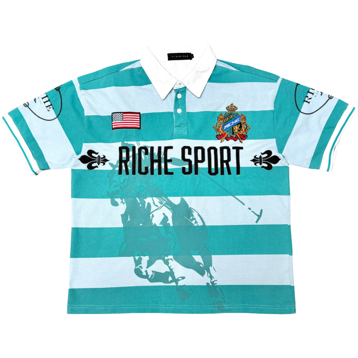VIERICHE 'RICH AS FUXX' SS POLO (BLUE)