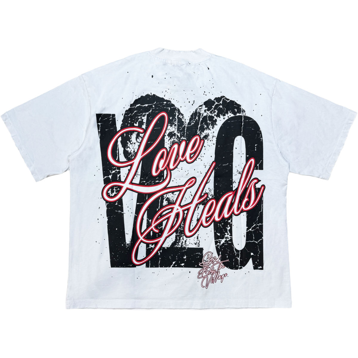 VILLAGE 'WAR DESTROYS' SS TEE (WHT)