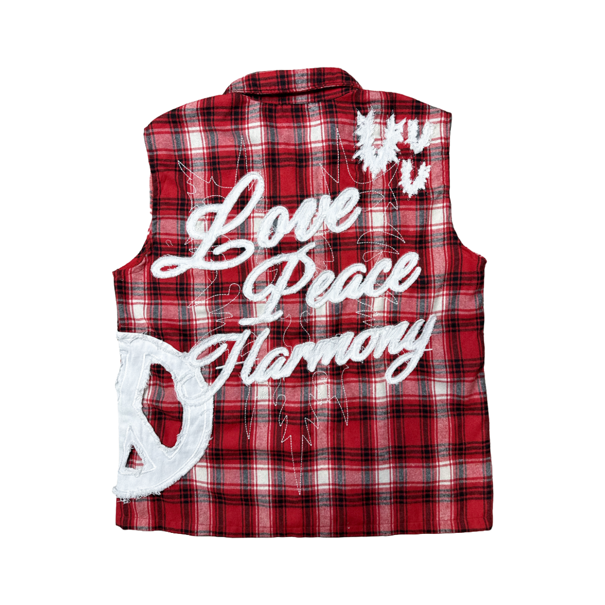 VILLAGE 'DREAMS' SLEEVELESS BUTTON UP (RED)