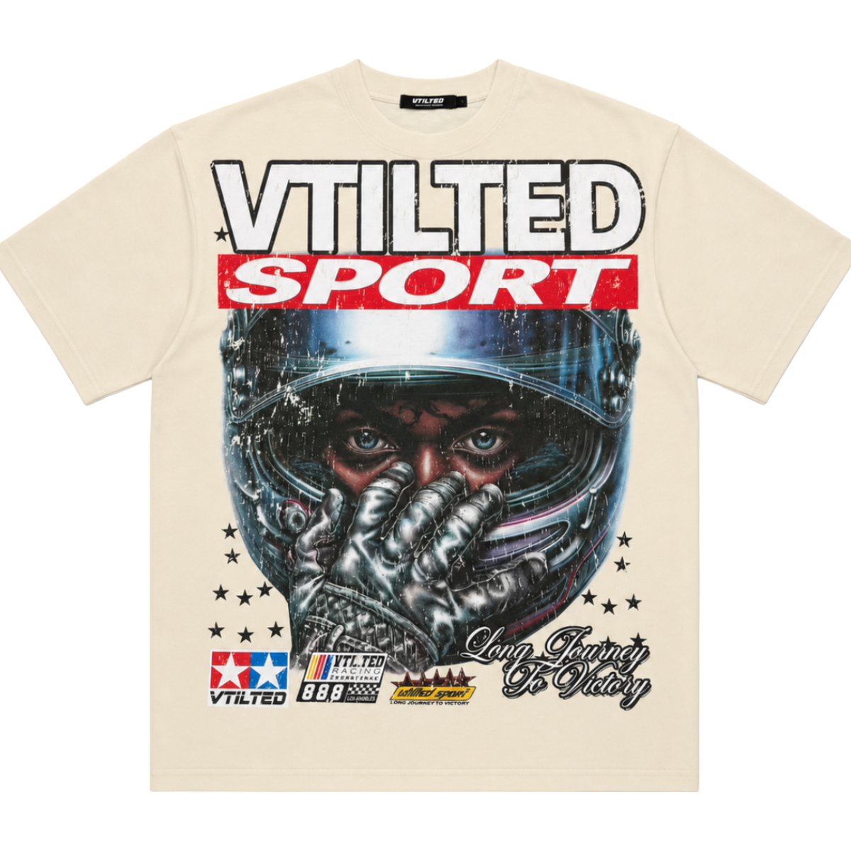 VTILTED 'FIVESTAR' SS TEE (CRM)