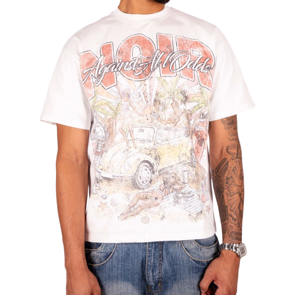 NOIR 'TROPICA' SS TEE (WHT)