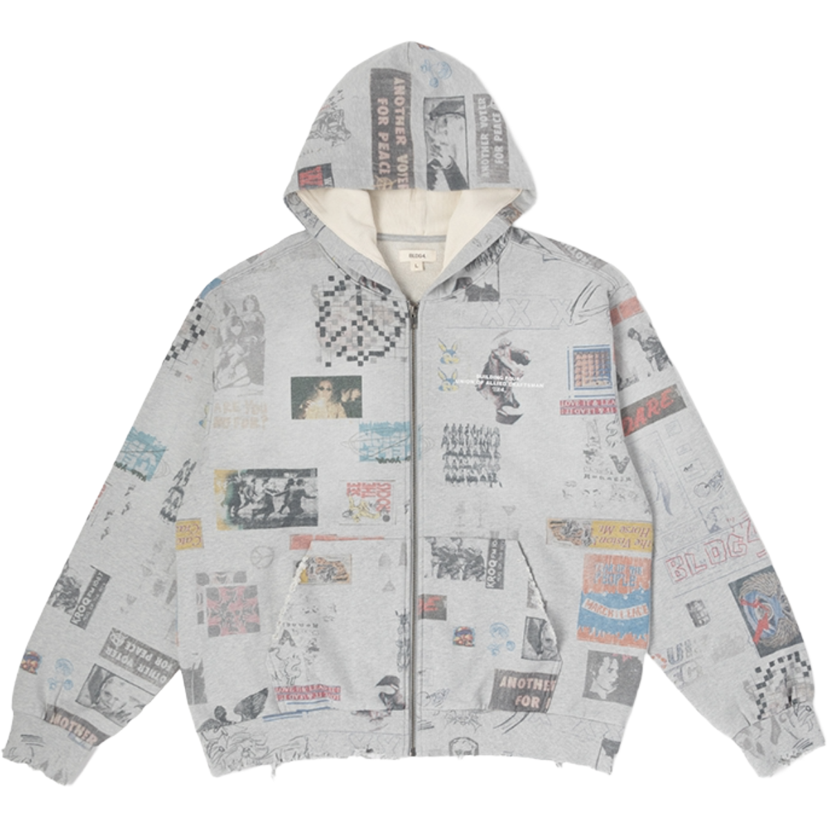 BLDG4 'CONSTRUCTION' HOODIE (HTHR GRY)