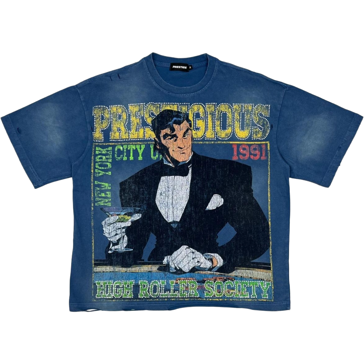 PRESTIGE 'HIGH ROLLERS' SS TEE (NVY)