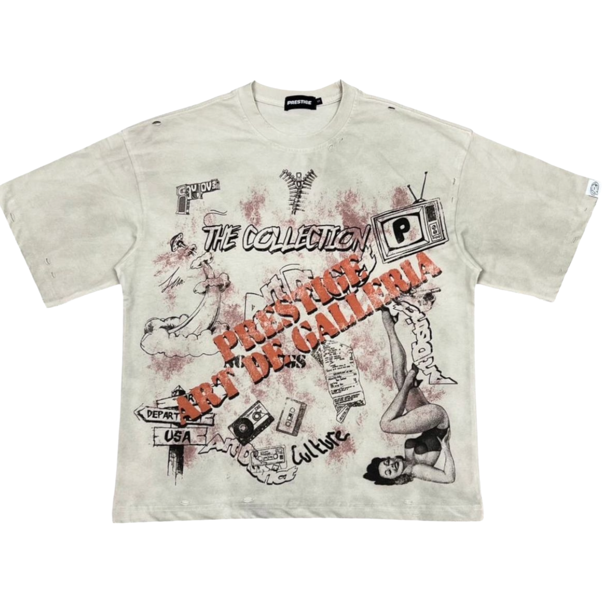 PRESTIGE 'DE GALLERIA' SS TEE (WHT)
