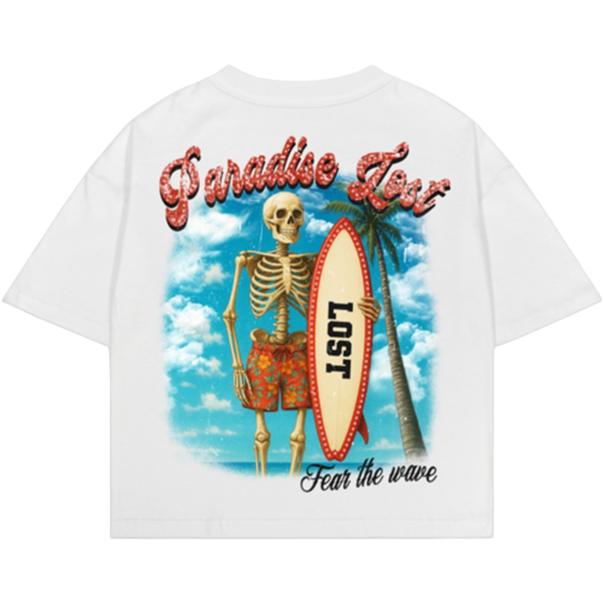 PL 'FEAR THE WAVE' SS TEE (WHT)