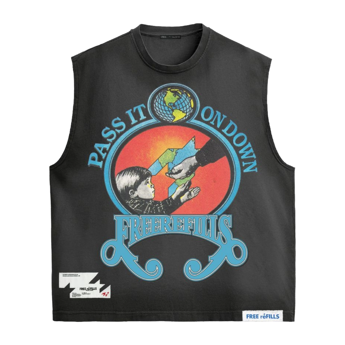 FR 'CHARITY' SLEEVELESS TEE (BLK)