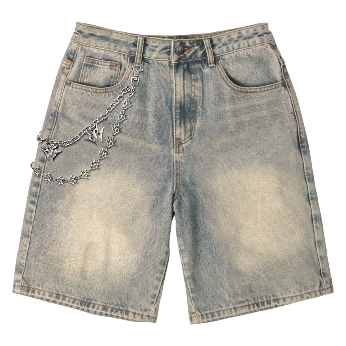 MELEE 'SALADIN' DENIM SHORTS (WHEAT WASH)