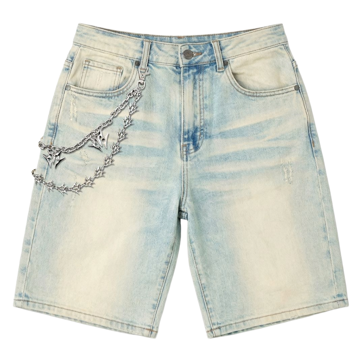 MELEE 'MILKY WAY' DENIM SHORTS (CRM CLOUD)