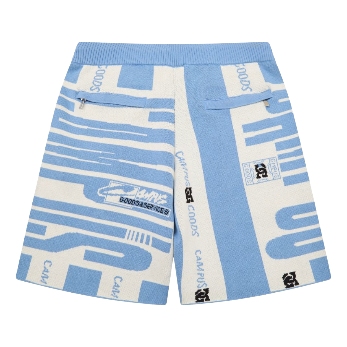 CAMPUS KNIT SHORTS (SKY BLUE/WHT)