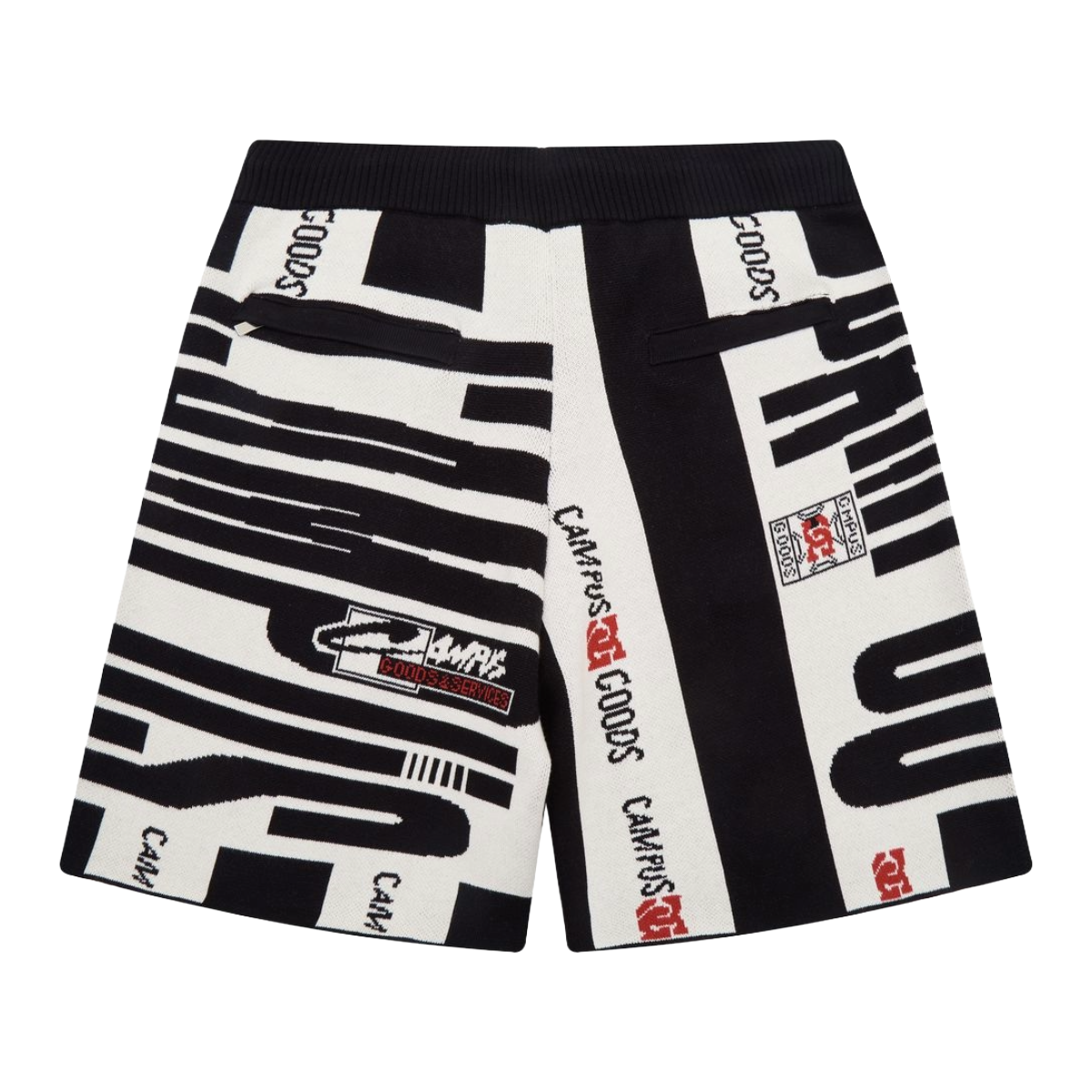 CAMPUS KNIT SHORTS (BLK/WHT)