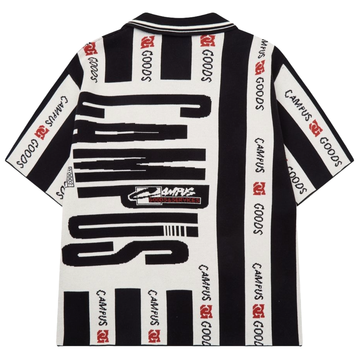 CAMPUS KNIT POLO (BLK/WHT)