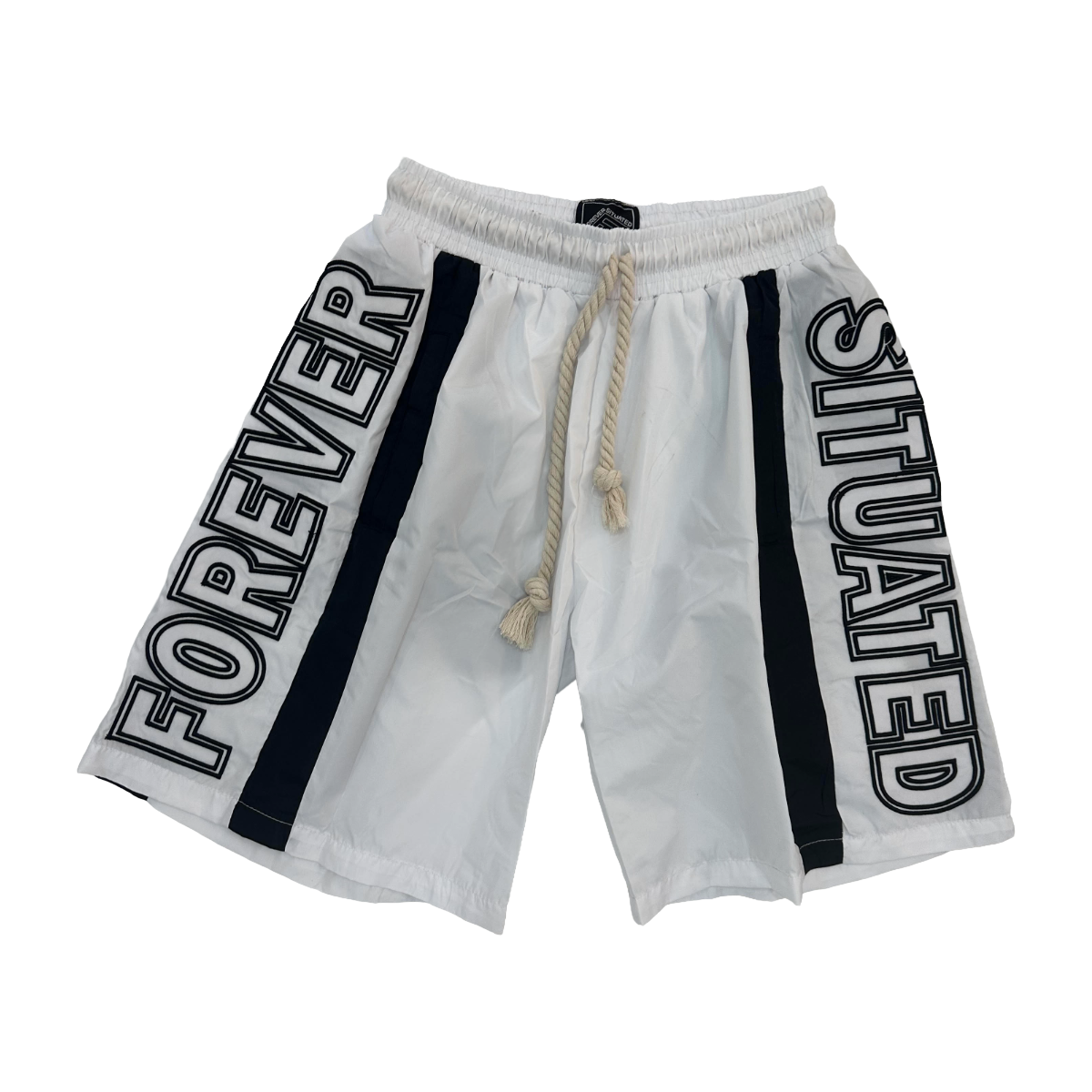 FS TRACK SHORTS (WHT/BLK)