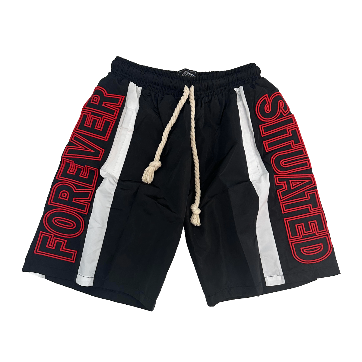 FS TRACK SHORTS (BLK/RED)