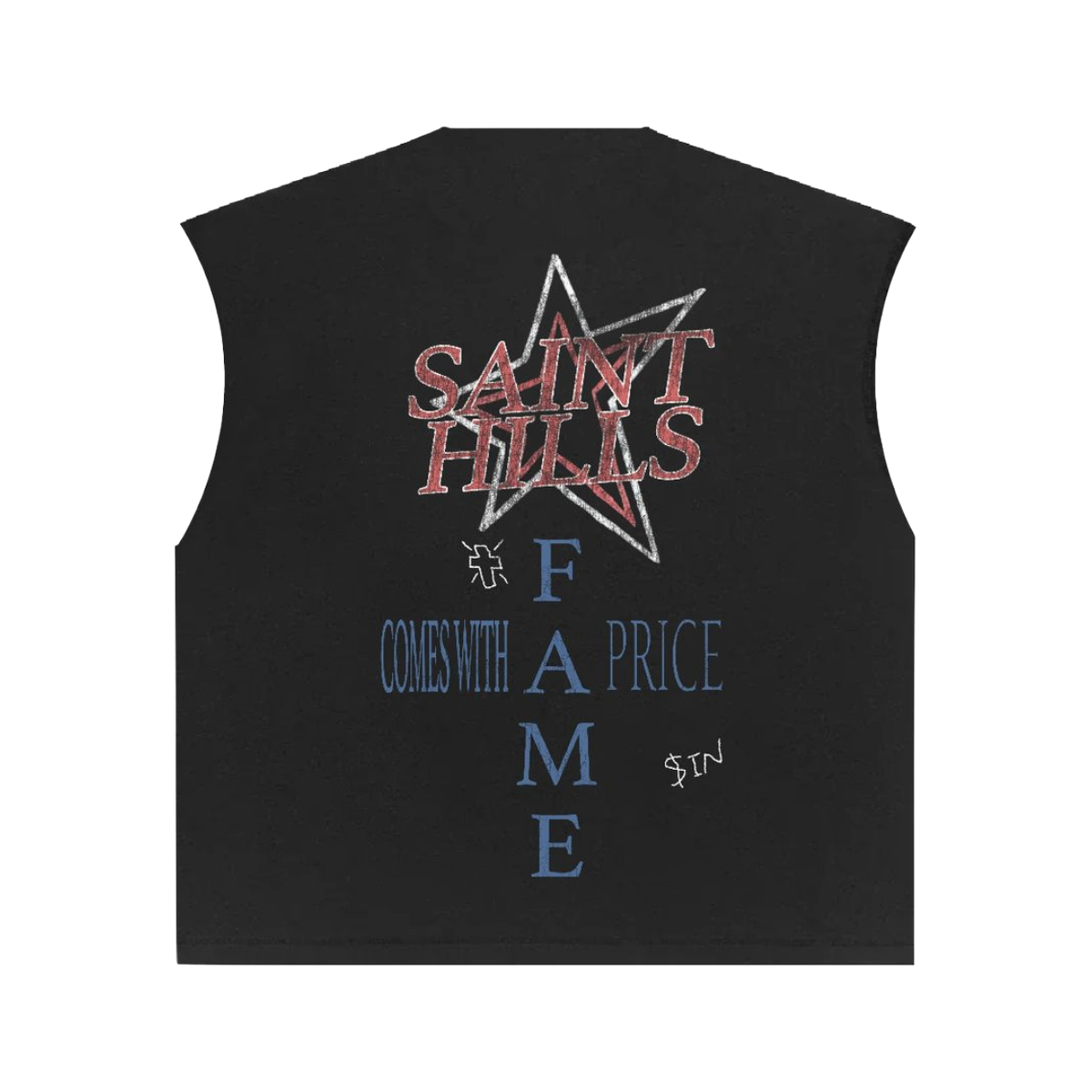SH 'FAME' SLEEVELESS TEE (BLK)