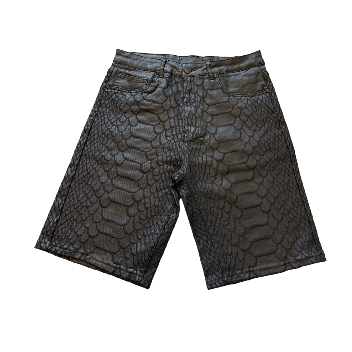 WAIMEA WAXED DENIM SHORTS (JET BLK)