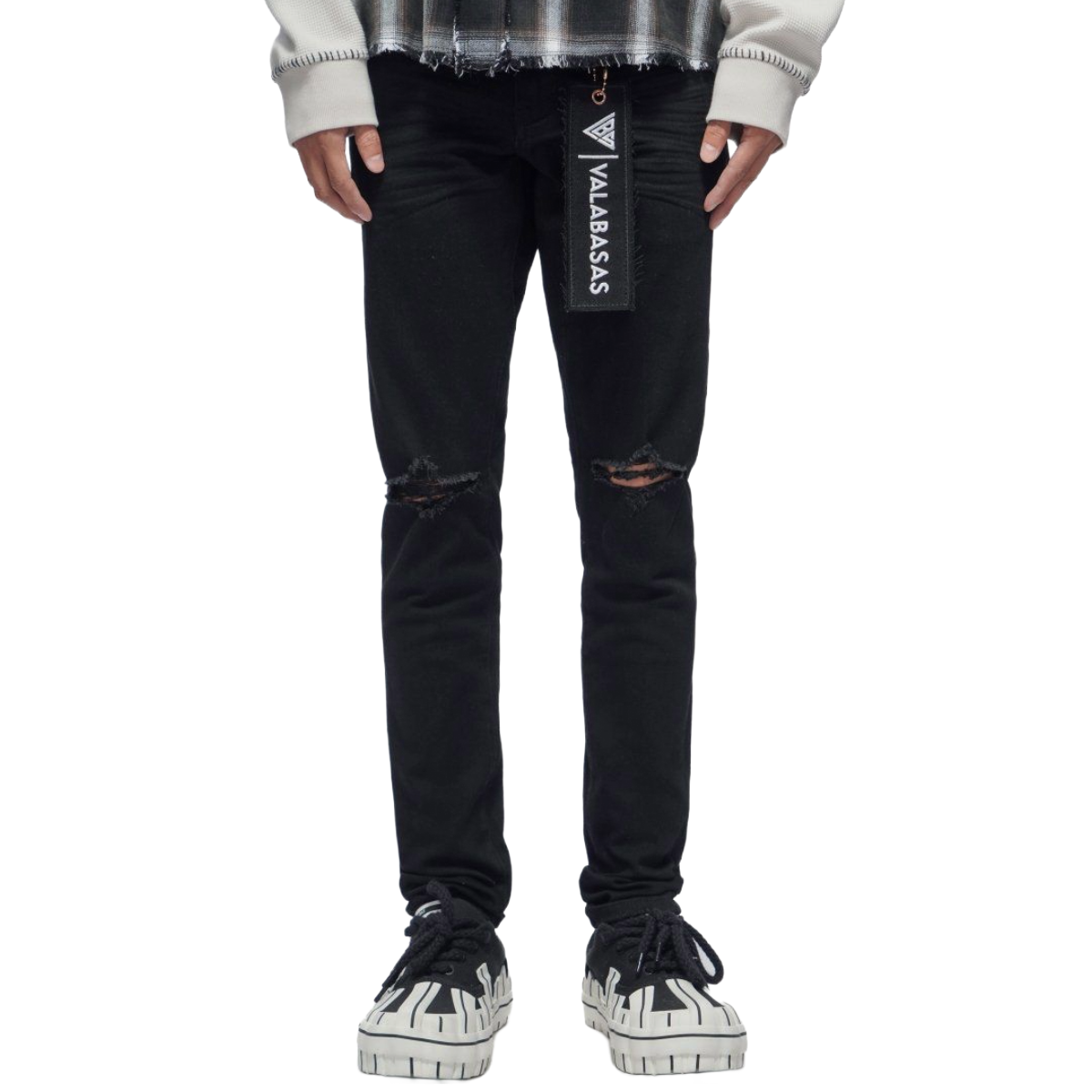 VALABASAS MR.CLEAN BLACK SKINNY JEANS
