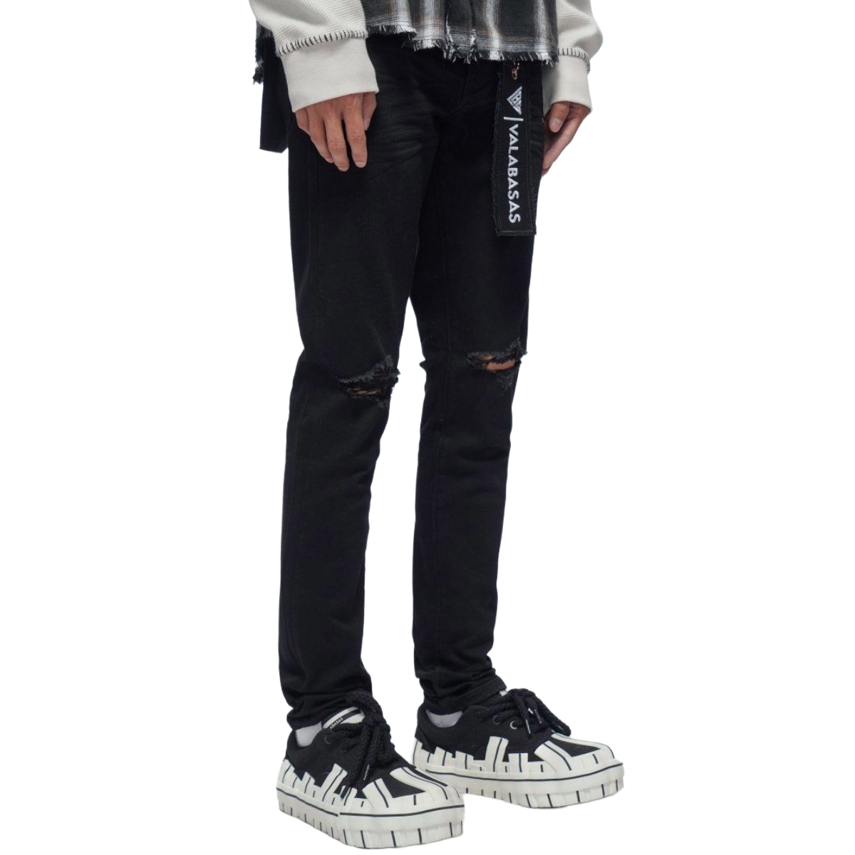 VALABASAS MR.CLEAN BLACK SKINNY JEANS