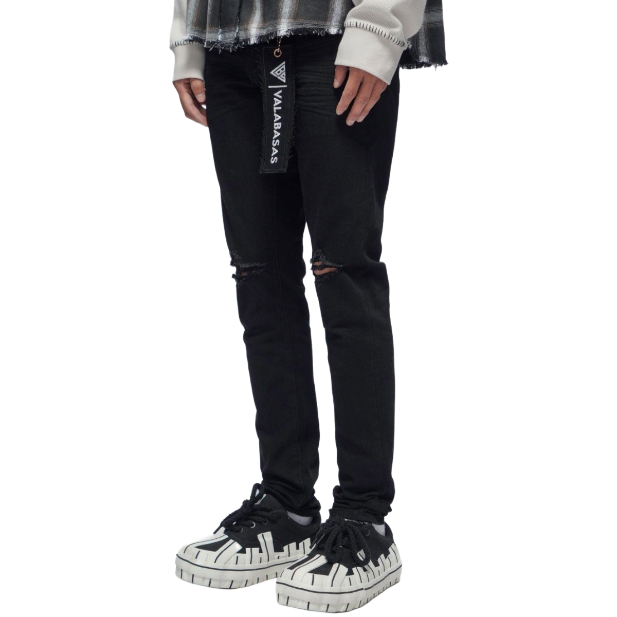 VALABASAS MR.CLEAN BLACK SKINNY JEANS